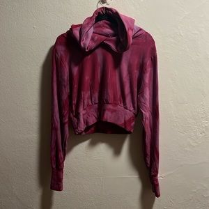 OOAK Cropped Mogul Hoodie in Dragonfruit